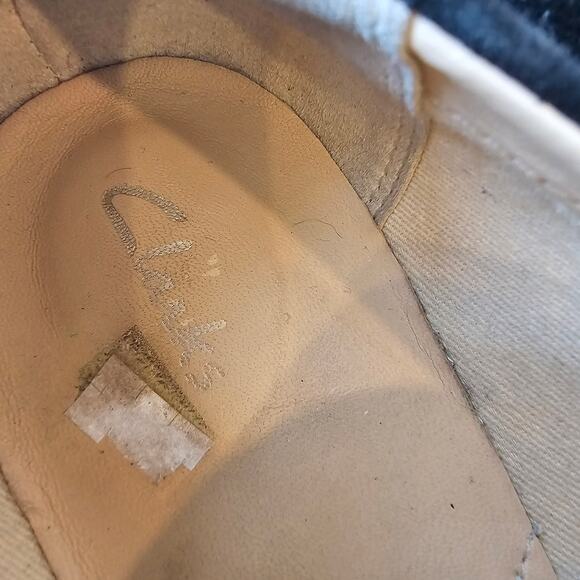 NEW Clarks Women's Zante Spring Leather Tasseled Slip On Loafers Size 9.5M Black - Picture 3 of 8